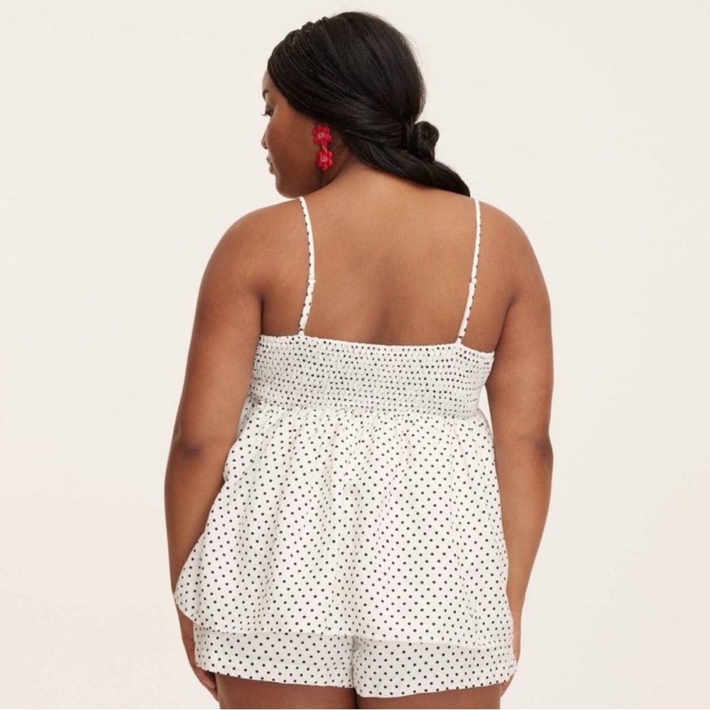 NWT Kate Spade x Target  Polka Dot Linen Baby Doll Tank Top - XL - Picture 2 of 3